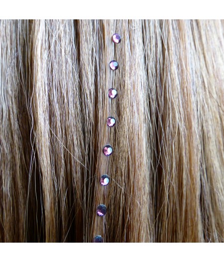 Strass cheveux rouge ruby 