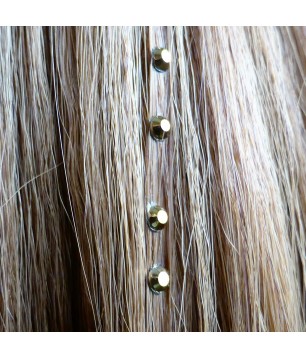Strass cheveux gold métallisé