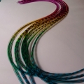 Lot 30 plumes multicolores (tie n dye) XL 24cm+