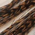 Plume rayée choco et cheveux d'anges brillants XXL