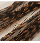 Grizzly brown feather with blings XXX