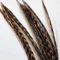 Plume rayée choco et cheveux d'anges brillants XXL